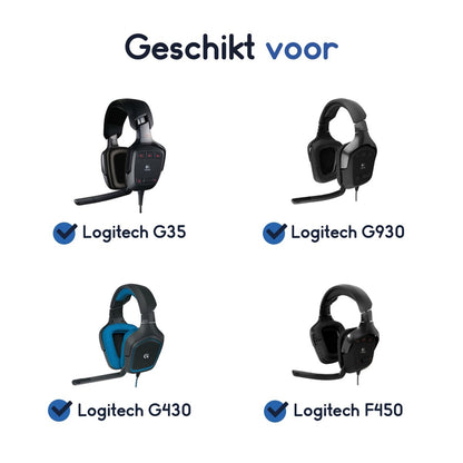 Ibley Oorkussens voor Logitech G35/G930/G430/F450 blauw - Koptelefoonoorkussens - Vervangende oorkussens - Ibley