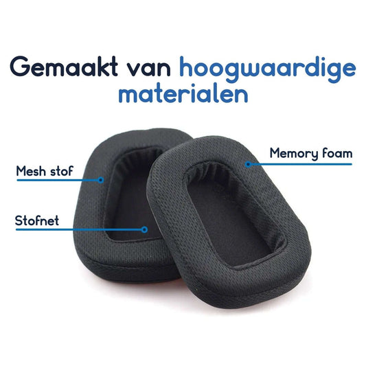 Ibley Oorkussens voor Logitech G633/G933/G935 (Artemis Spectrum) headset zwart - Koptelefoonoorkussens - Vervangende oorkussens - Ibley