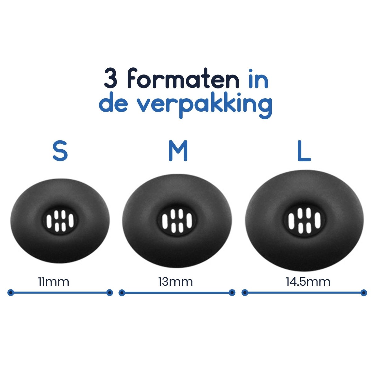 Ibley Oortips voor Bose QC Earbuds 2 / Ultra Earbuds wit - Siliconen Earbuds - 3 Maten - 3 Paar - Ibley