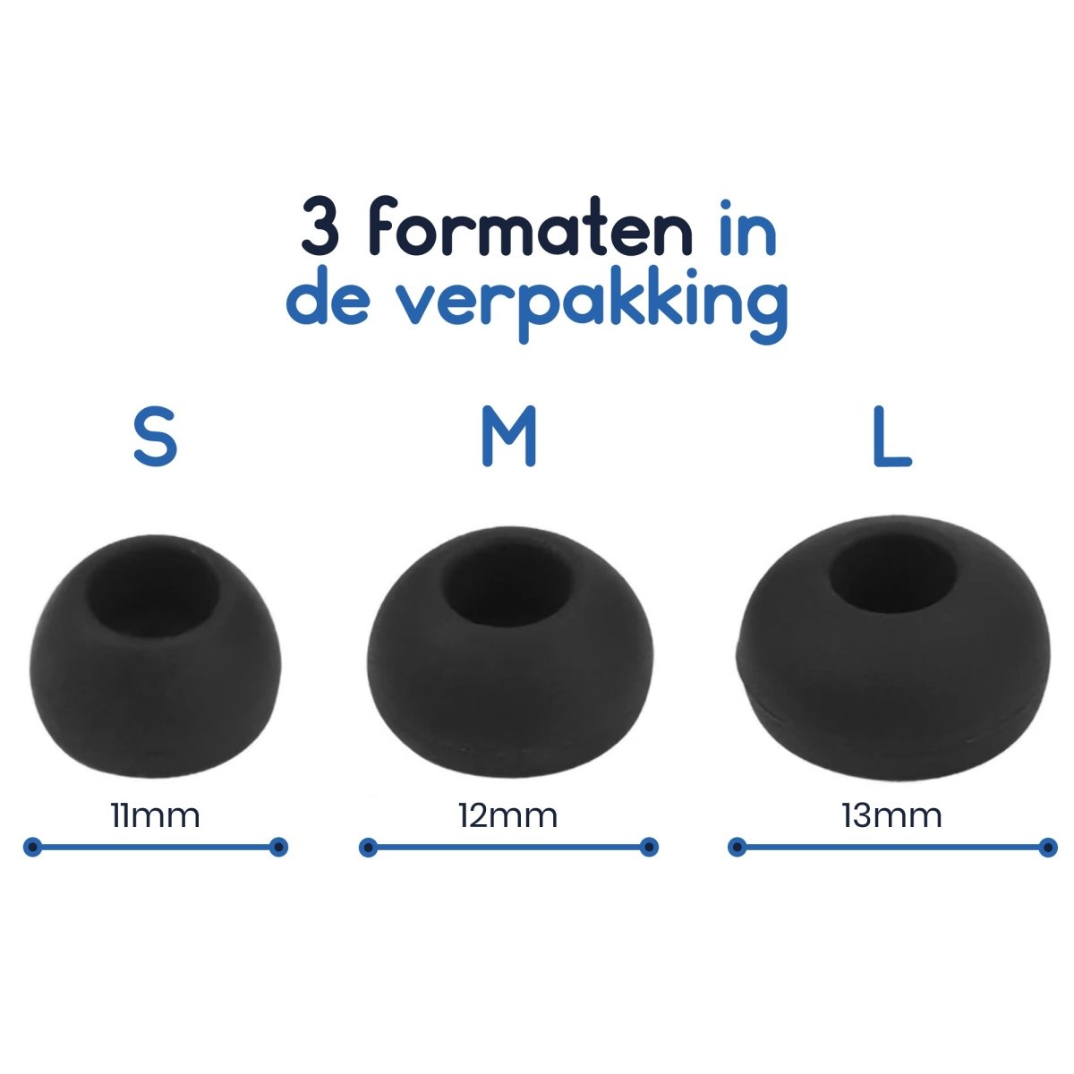 Ibley Oortips voor JBL Flash/FlashX/Flash Rock/FlashX Rock zwart - Siliconen Earbuds - 3 Maten - 3 Paar - Ibley