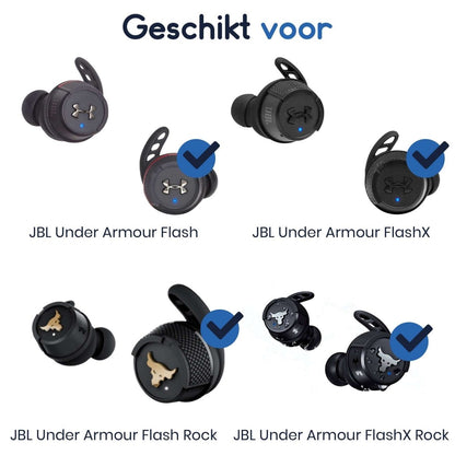 Ibley Oortips voor JBL Flash/FlashX/Flash Rock/FlashX Rock zwart - Siliconen Earbuds - 3 Maten - 3 Paar - Ibley