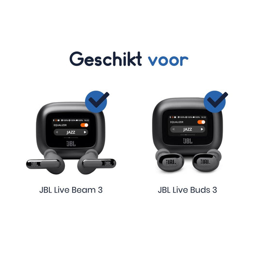 Ibley Oortips voor JBL Live Beam 3 / Buds 3 zwart - Siliconen Earbuds - 4 Maten - 4 Paar - Ibley