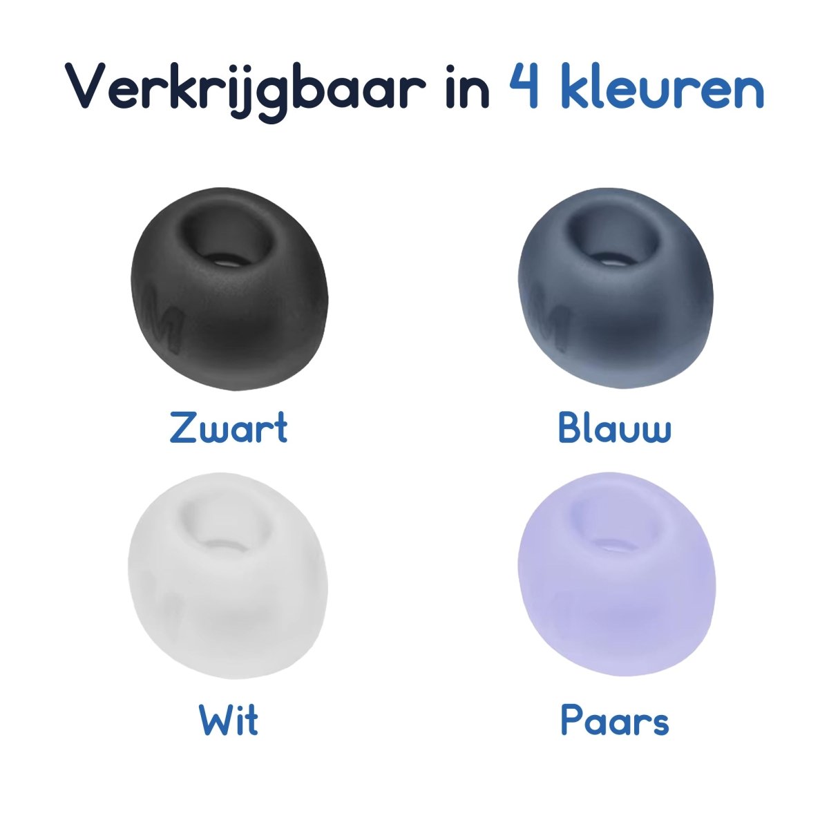 Ibley Oortips voor JBL Tune Buds wit - Siliconen Earbuds - 3 Maten - 3 Paar - Ibley
