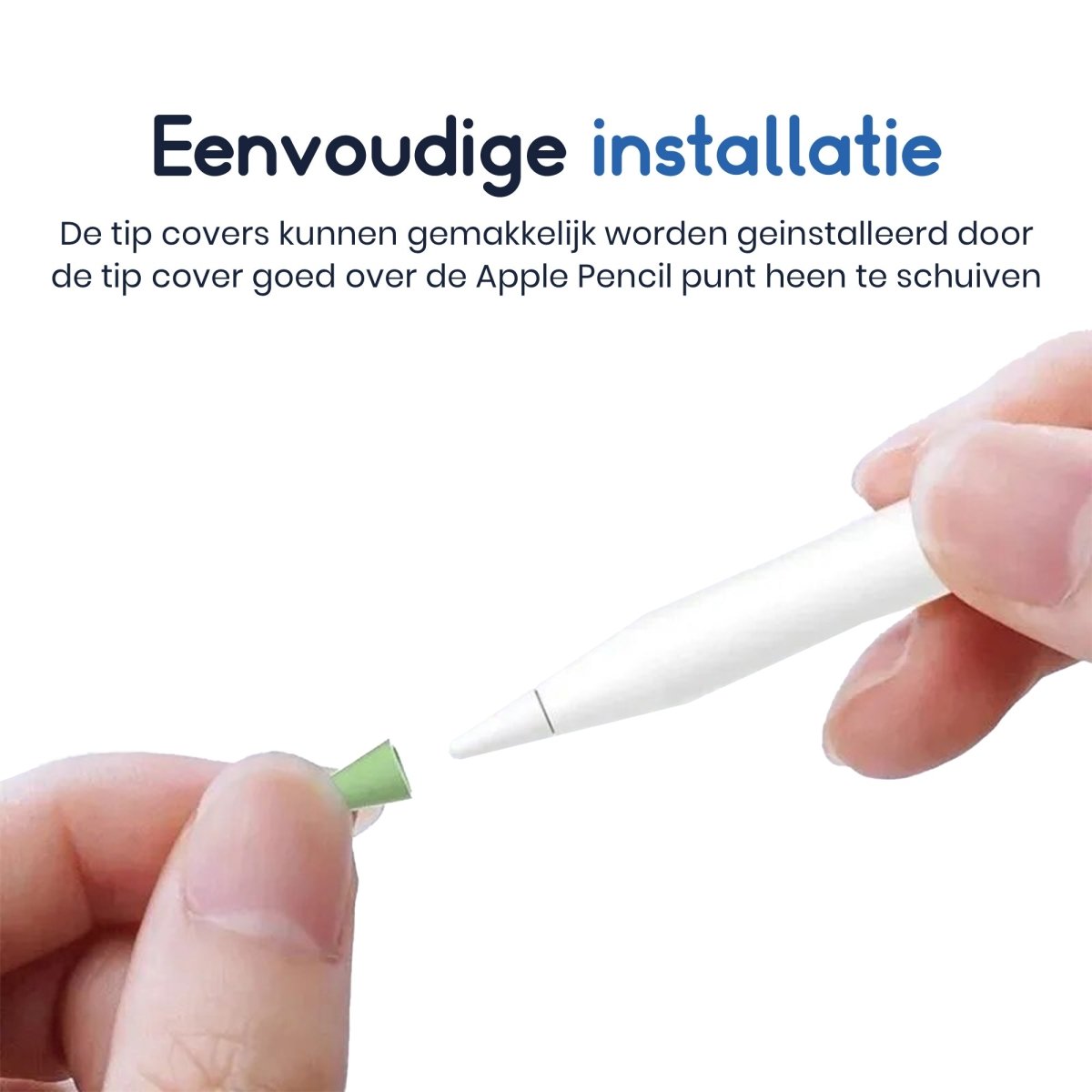 Ibley Pencil tip cover voor Apple Pencil 1/2/Pro kleurmix - 8 stuk(s) - Silicone pen tips - Ibley