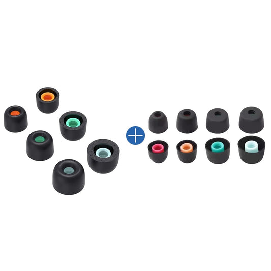 Ibley Perfect Fit Kit geschikt voor Sony earbuds Zwart – Oortips Bundel WF - 1000XM5 / XM4 / XM3 – Siliconen & Foam – 7 Paar - Ibley