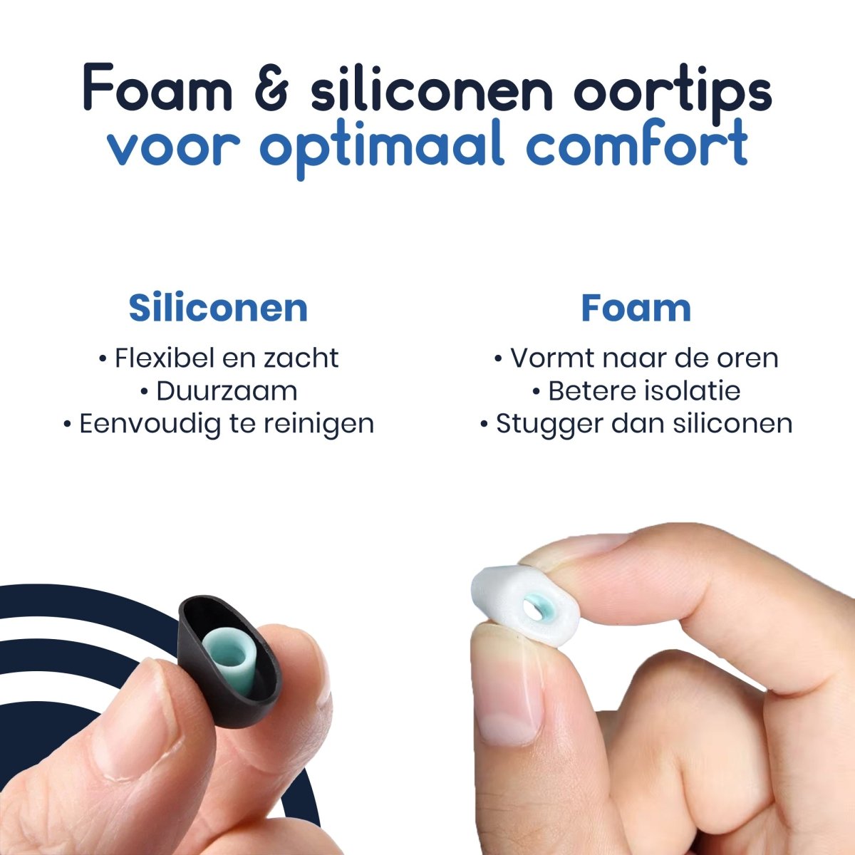 Ibley Perfect Fit Kit geschikt voor Sony earbuds Zwart – Oortips Bundel WF - 1000XM5 / XM4 / XM3 – Siliconen & Foam – 7 Paar - Ibley