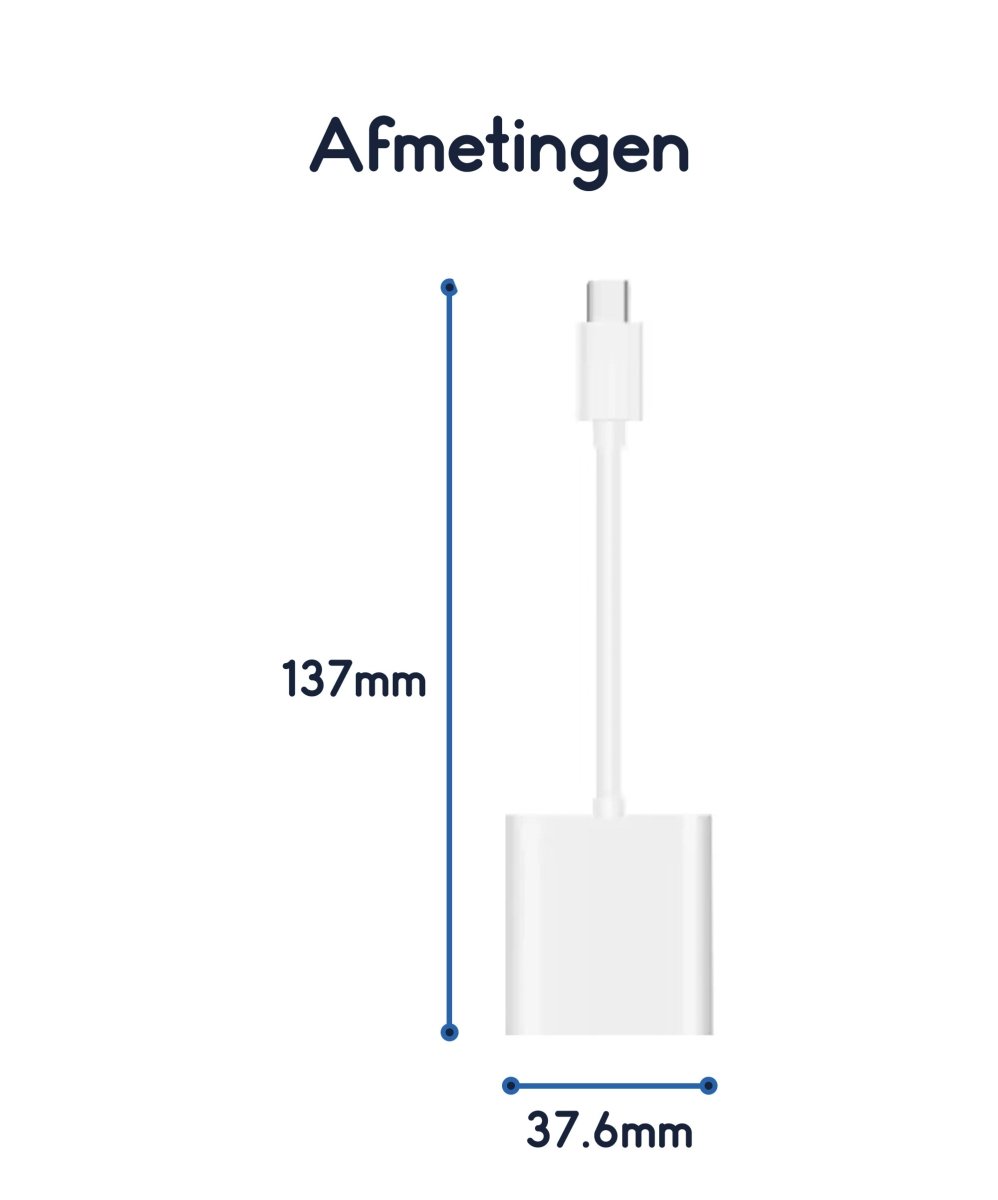 Ibley Pro 2 - in - 1 SD & TF Kaartlezer – USB - C Adapter – Voor Smartphone, Tablet & Laptop - Ibley