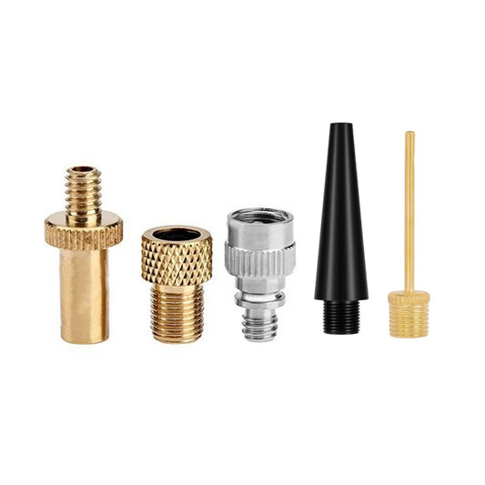 Ibley Set van 5 Ventiel Adapters – Fietsventiel Verloopnippels – Frans, Dunlop & Autoventiel + Bal & Luchtbed Adapter - Ibley