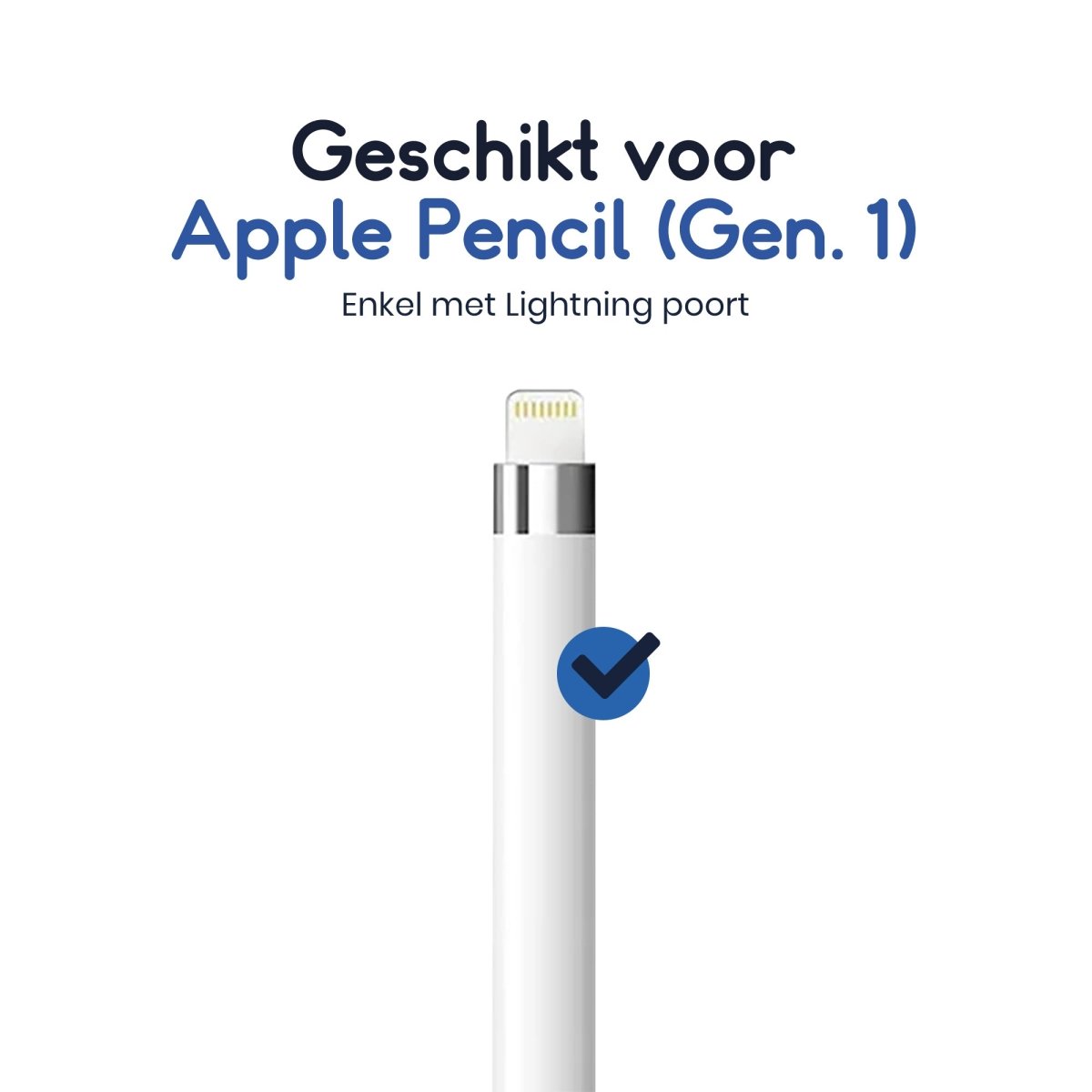 Ibley Siliconen dop voor Apple Pencil Wit - Vervangende dop - Anti lost cap - Dop beschermer - Lightning connector cover - Ibley