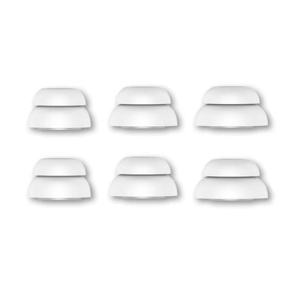 Ibley Siliconen double flange oortips voor Apple AirPods Pro (1e generatie) wit - Siliconen Earplug - Double flange design - S/M/L formaat - 3 paar - 3 maten - Ibley