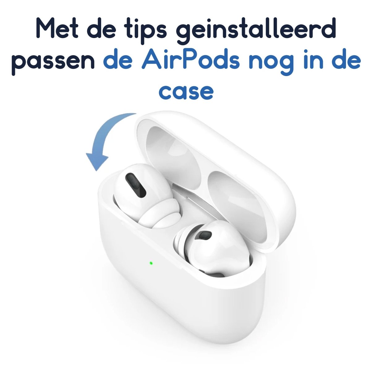 Ibley Siliconen double flange oortips voor Apple AirPods Pro (1e generatie) wit - Siliconen Earplug - Double flange design - S/M/L formaat - 3 paar - 3 maten - Ibley