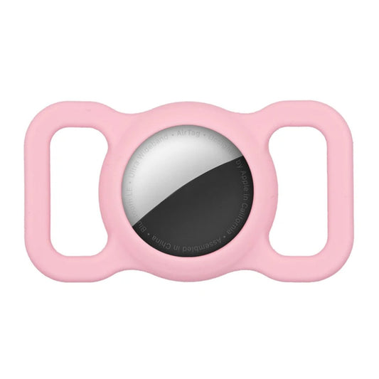 Ibley Siliconen houder roze voor hond - en/of kathalsband voor Apple AirTag - AirTag hoes - Voor hond & kat - Ibley