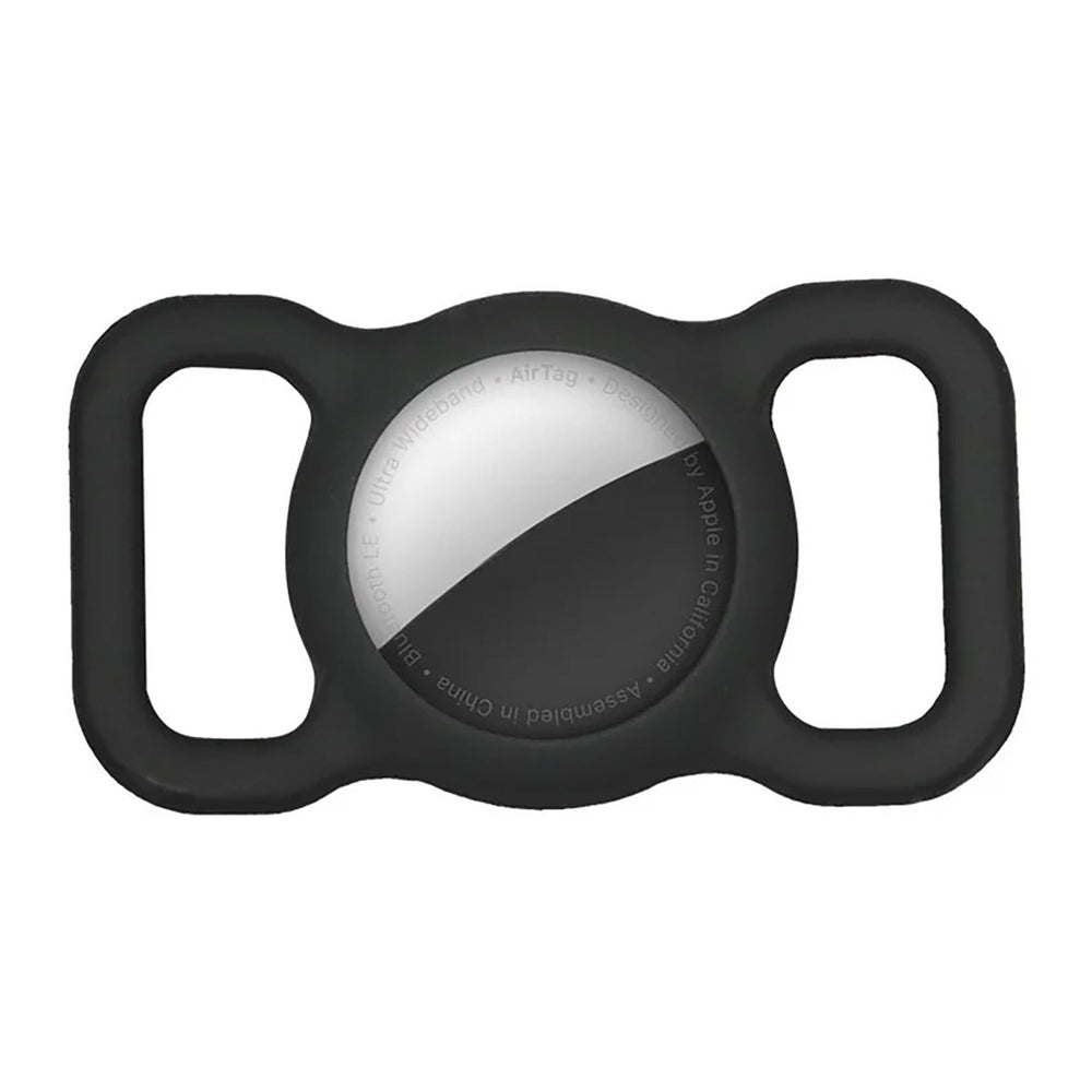 Ibley Siliconen houder zwart voor hond- en/of kathalsband voor Apple AirTag - AirTag hoes - Voor hond & kat