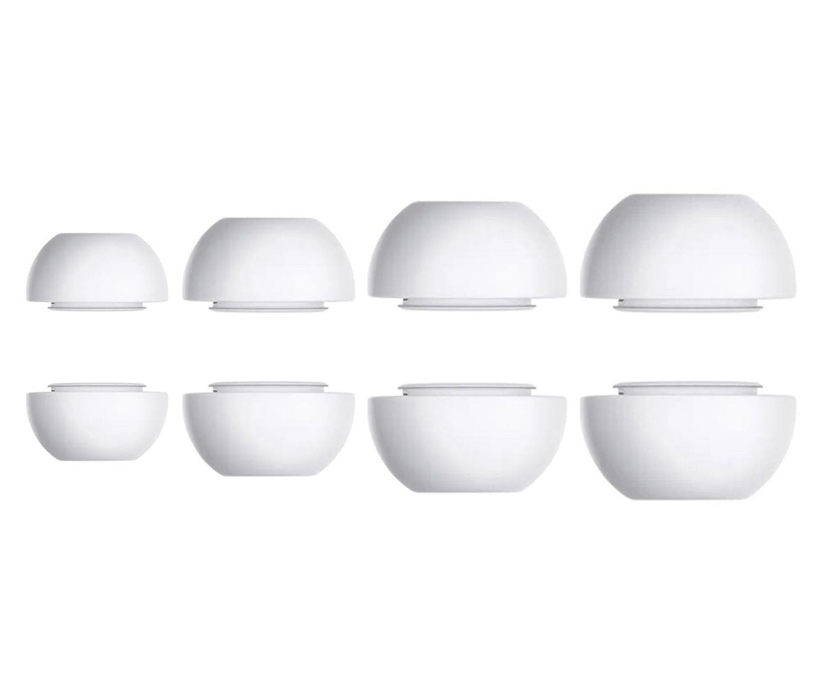 Ibley Siliconen oortips voor Apple AirPods Pro 2 wit - Siliconen Earplug - XS/S/M/L formaat - 4 paar - 4 maten - Ibley