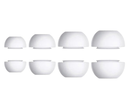 Ibley Siliconen oortips voor Apple AirPods Pro 2 wit - Siliconen Earplug - XS/S/M/L formaat - 4 paar - 4 maten - Ibley