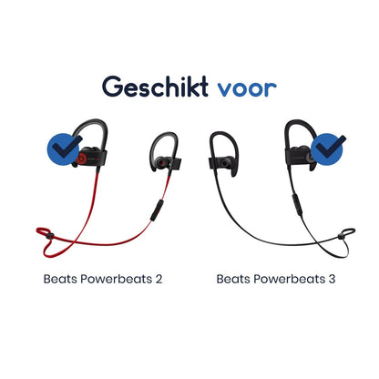 Ibley Siliconen oortips voor Beats Powerbeats 2/3 Wit - Siliconen Earplug - S/M/L/Double lange formaat - 4 paar - 4 maten - Powerbeats 2/3 oortips - Ibley