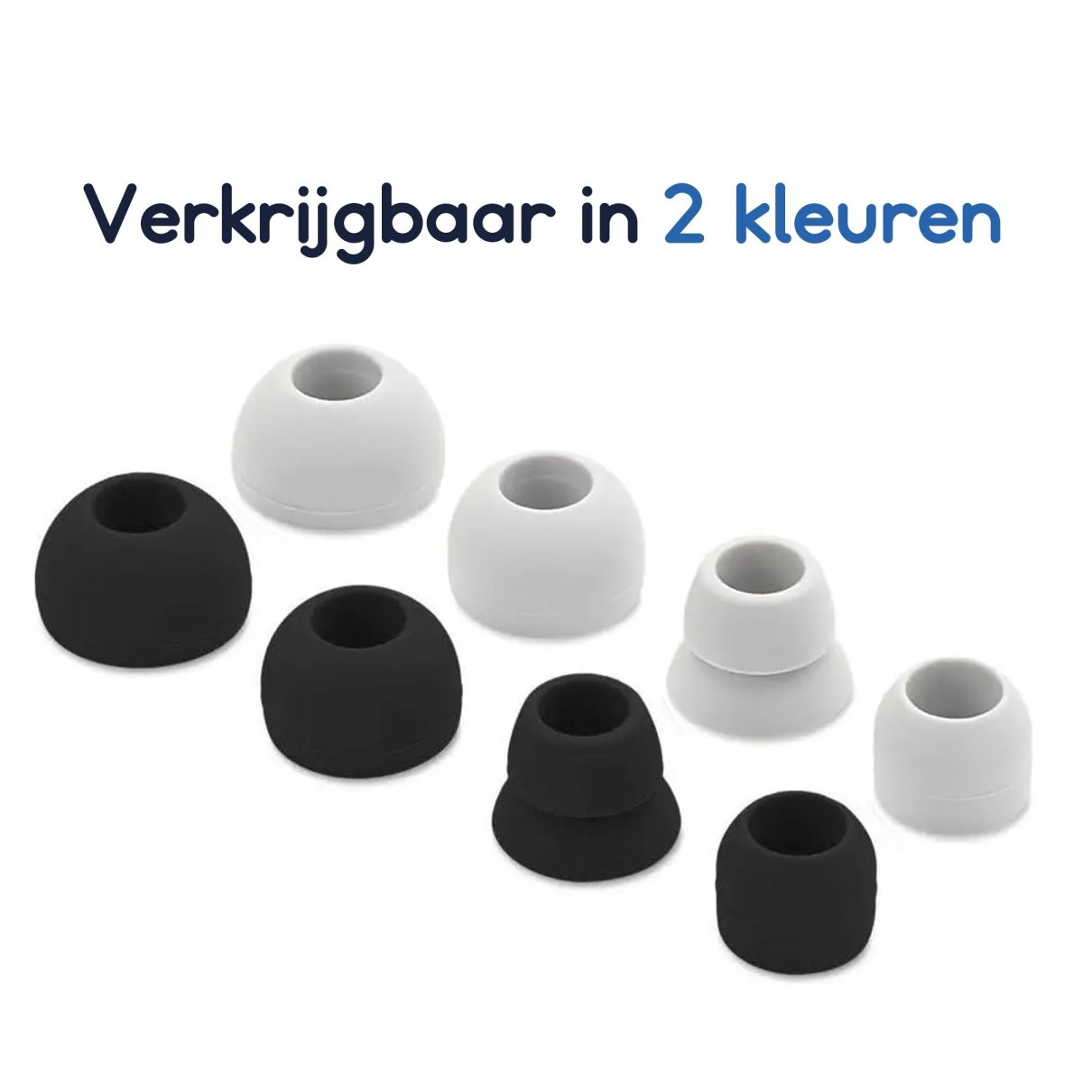 Ibley Siliconen oortips voor Beats Powerbeats 2/3 Zwart - Siliconen Earplug - S/M/L/Double lange formaat - 4 paar - 4 maten - Powerbeats 2/3 oortips - Ibley