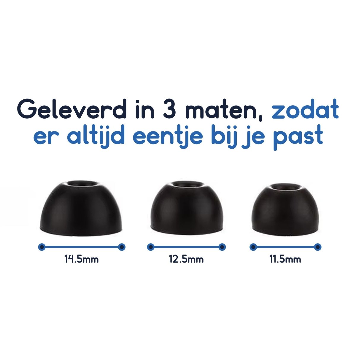 Ibley Siliconen oortips voor Beats Studio Buds & Beats Fit Pro zwart - Siliconen Earplug - S/M/L formaat - 3 paar - 3 maten - Beats Studio Buds oortips - Beats Fit Pro oortips - Ibley