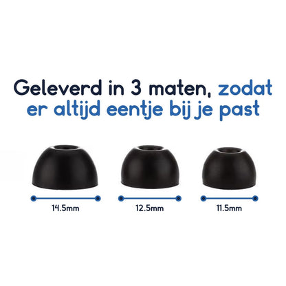 Ibley Siliconen oortips voor Beats Studio Buds & Beats Fit Pro zwart - Siliconen Earplug - S/M/L formaat - 3 paar - 3 maten - Beats Studio Buds oortips - Beats Fit Pro oortips - Ibley