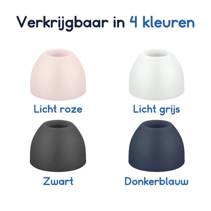 Ibley Siliconen oortips voor B&O Beoplay H3/H5/E4/E6/E8/EQ Licht grijs - Siliconen Earplug - S/M/L/XL formaat - 4 paar - 4 maten - Beoplay H3/H5/E4/E6/E8/EQ oortips - Ibley