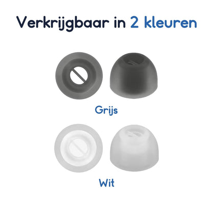 Ibley Siliconen oortips voor Bowers & Wilkins Pi5 (S2) & Pi7 (S2) wit - Siliconen Earplug - S/M/L formaat - 3 paar - 3 maten - B&W Pi5 (S2) oortips - B&W Pi7 (S2) oortips - Ibley