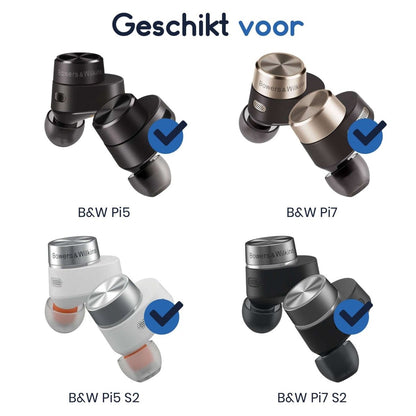 Ibley Siliconen oortips voor Bowers & Wilkins Pi5 (S2) & Pi7 (S2) zwart - Siliconen Earplug - S/M/L formaat - 3 paar - 3 maten - B&W Pi5 (S2) oortips - B&W Pi7 (S2) oortips - Ibley