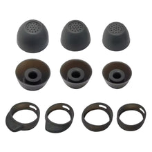 Ibley Siliconen oortips voor Galaxy Buds FE grijs - Siliconen Earplug - S/M/L formaat - 3 paar - 3 maten - Inclusief 2 paar haken - S/L formaat - Ibley