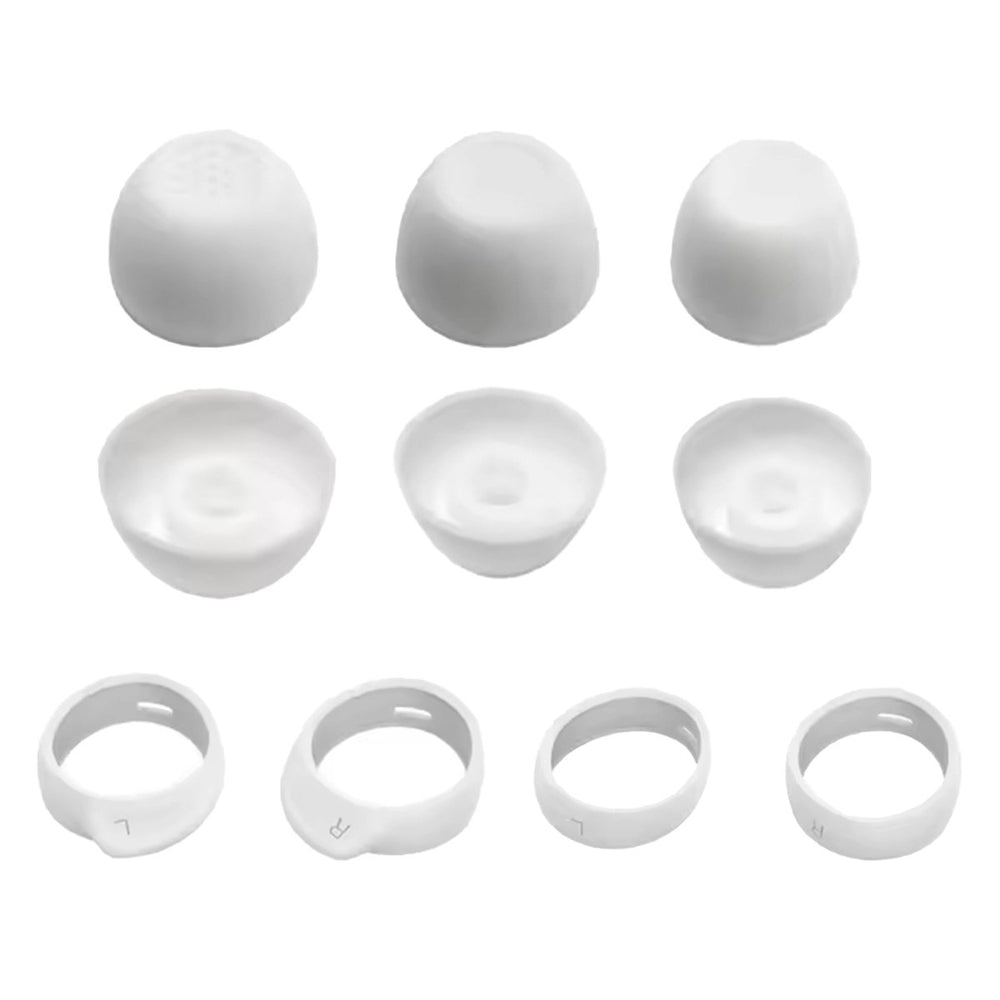 Ibley ComfortFit Siliconen oortips voor Galaxy Buds FE wit - Siliconen Earplug - S/M/L formaat - 3 paar - 3 maten - Inclusief 2 paar haken - S/L formaat