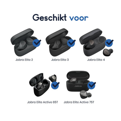 Ibley Siliconen oortips voor Jabra Elite 2/3/4 & Jabra Elite Active 65T/75T grijs - Siliconen Earplug - S/M/L formaat - 3 paar - 3 maten - Jabra Elite 2/3/4 oortips - Jabra Elite Active 65T/75T oortips - Ibley