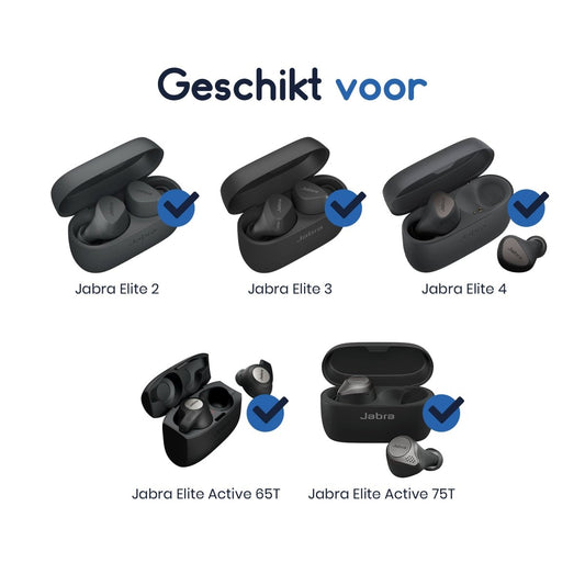 Ibley Siliconen oortips voor Jabra Elite 2/3/4 & Jabra Elite Active 65T/75T grijs - Siliconen Earplug - S/M/L formaat - 3 paar - 3 maten - Jabra Elite 2/3/4 oortips - Jabra Elite Active 65T/75T oortips - Ibley