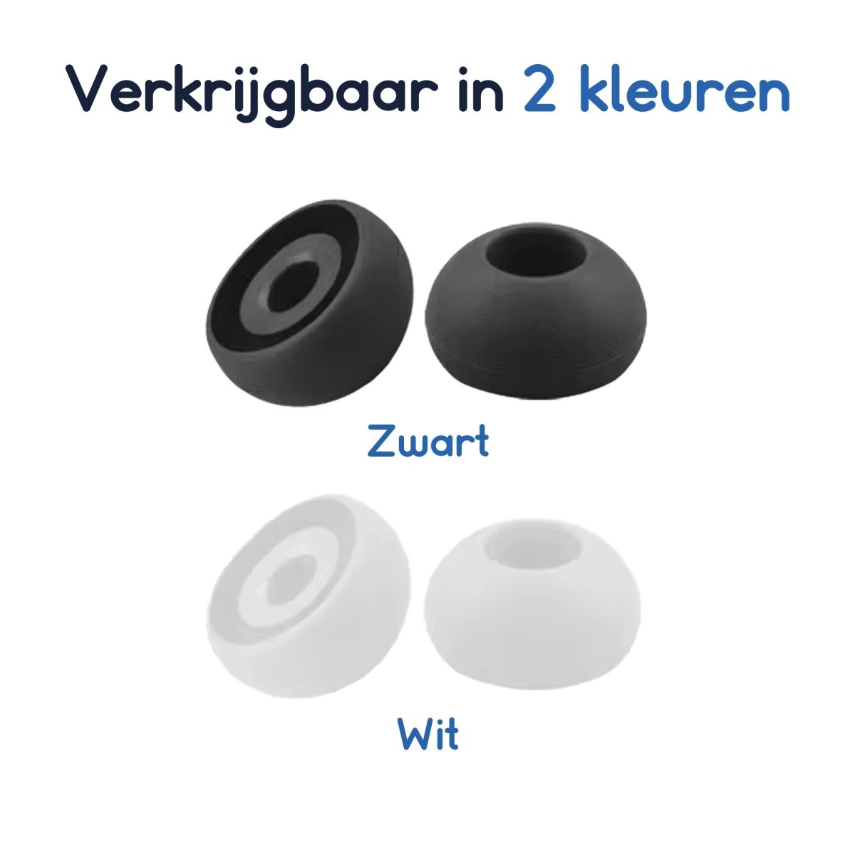Ibley Siliconen oortips voor JBL Endurance Race/Run/Run2/Run BT2 Wit - Siliconen Earplug - S/M/L formaat - 3 paar - 3 maten - JBL Race/Run/Run2/Run - BT2 oortips - Ibley