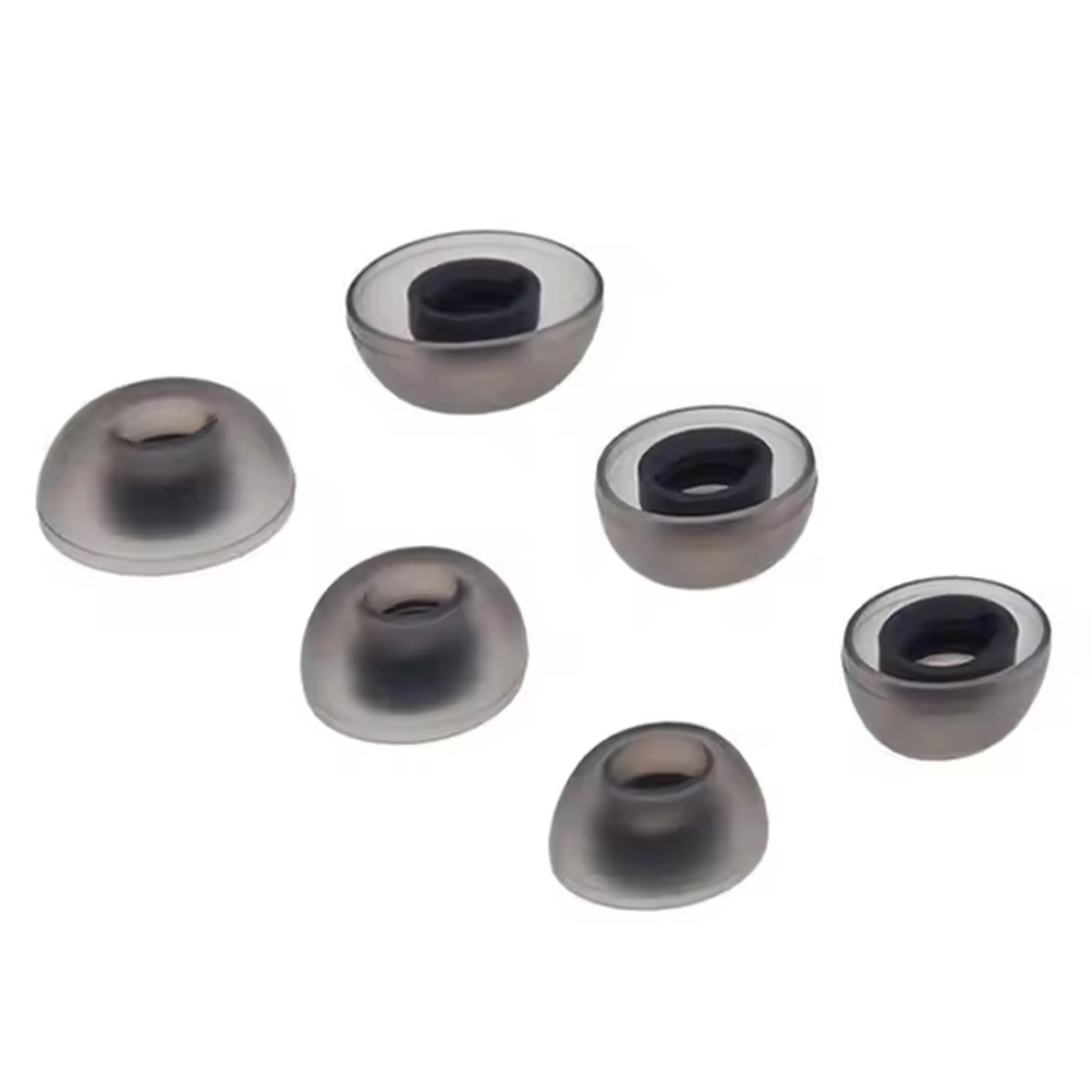 Ibley Siliconen oortips voor JBL Live Pro 2 zilver - Siliconen Earplug - S/M/L formaat - 3 paar - 3 maten - JBL Live Free 2 oortips - Ibley
