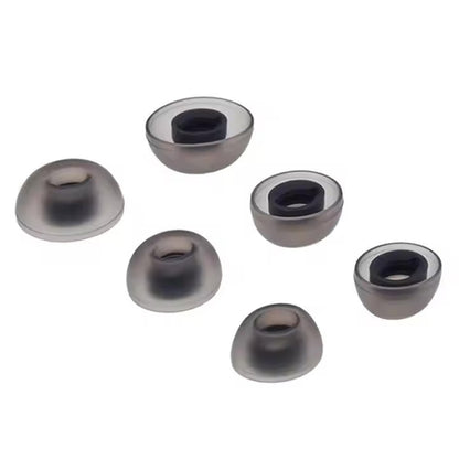 Ibley Siliconen oortips voor JBL Live Pro 2 zilver - Siliconen Earplug - S/M/L formaat - 3 paar - 3 maten - JBL Live Free 2 oortips - Ibley