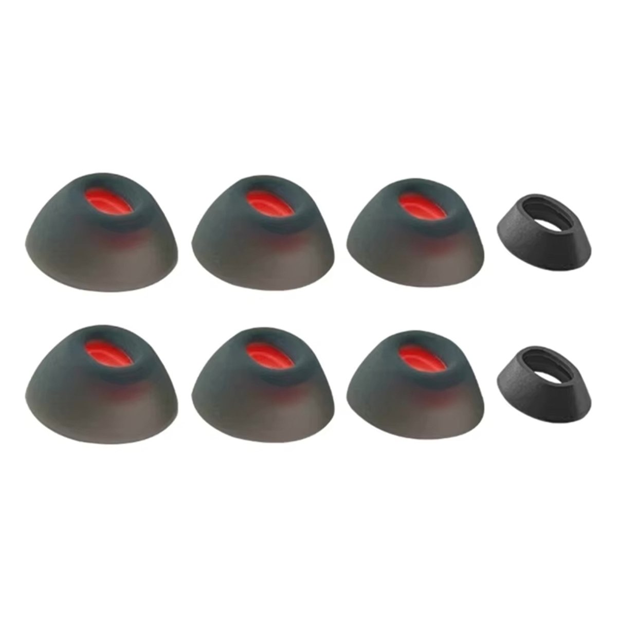 Ibley Siliconen oortips voor JBL Tune Flex zwart - Siliconen Earplug - XS/S/M/L formaat - 4 paar - 4 maten - JBL Tune Flex oortips - Ibley