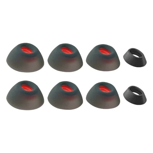 Ibley Siliconen oortips voor JBL Tune Flex zwart - Siliconen Earplug - XS/S/M/L formaat - 4 paar - 4 maten - JBL Tune Flex oortips - Ibley
