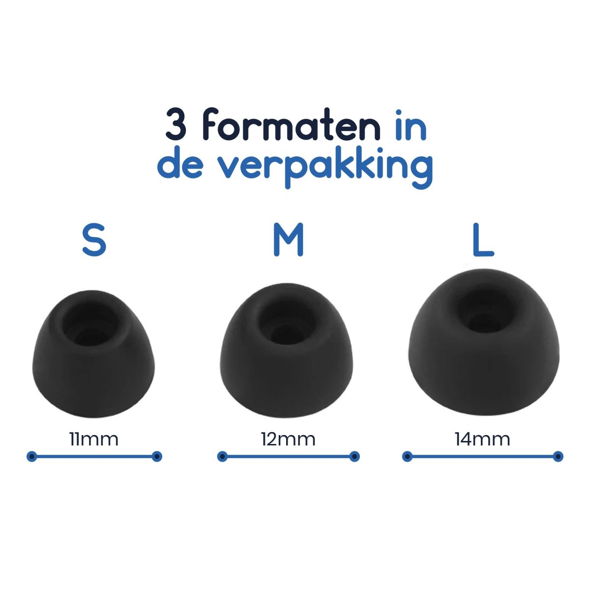 Ibley Siliconen oortips voor Samsung Galaxy Buds 2 Pro wit - Siliconen Earplug - S/M/L formaat - 3 paar - 3 maten - Ibley