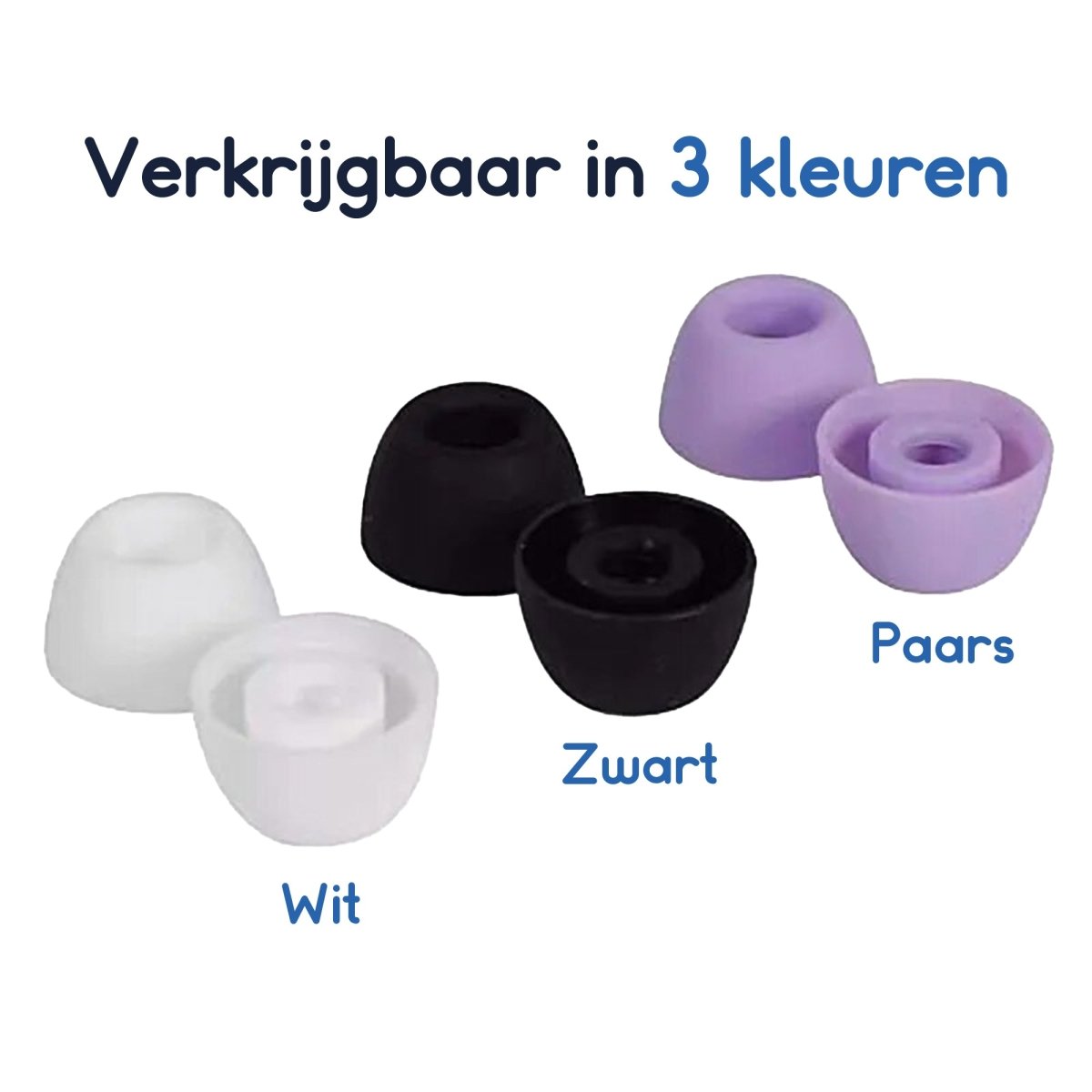 Ibley Siliconen oortips voor Samsung Galaxy Buds 2 Pro zwart - Siliconen Earplug - S/M/L formaat - 3 paar - 3 maten - Ibley