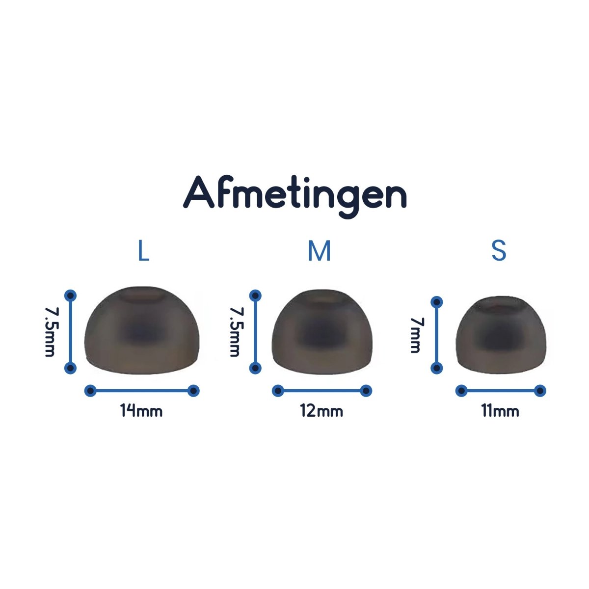 Ibley Siliconen oortips voor Samsung Galaxy buds 2 zwart - Siliconen Earplug - S/M/L formaat - 3 paar - 3 maten - Ibley