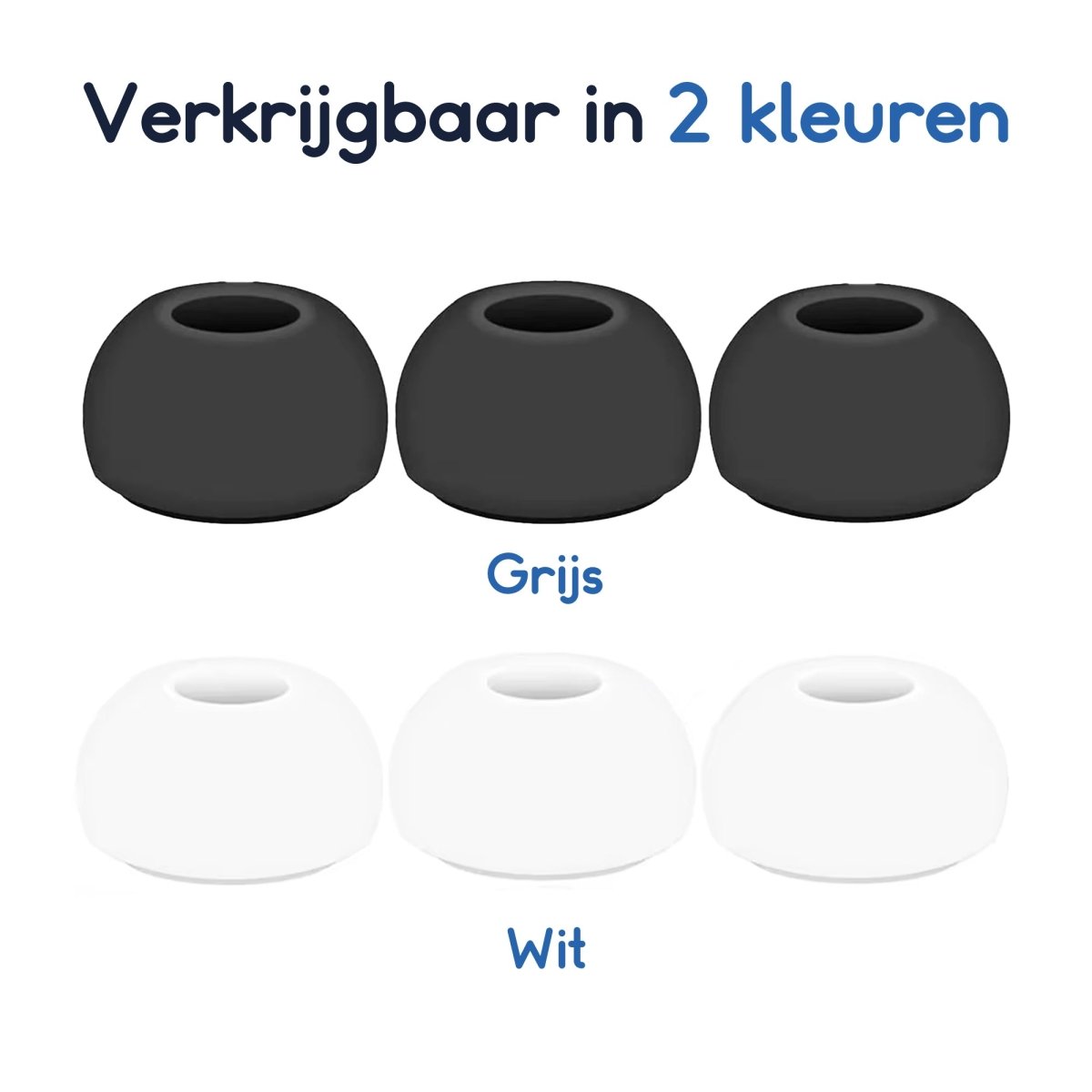 Ibley Siliconen oortips voor Samsung Galaxy Buds 3 Pro grijs - Siliconen Earplug - S/M/L formaat - 3 paar - 3 maten - Galaxy Buds 3 Pro oortips - Ibley