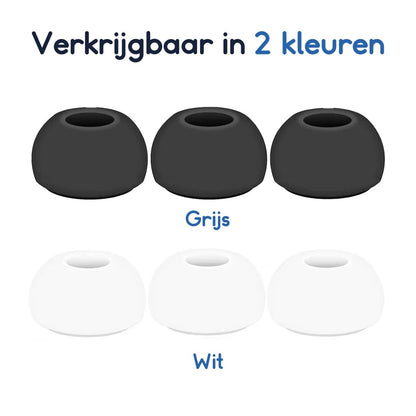 Ibley Siliconen oortips voor Samsung Galaxy Buds 3 Pro wit - Siliconen Earplug - S/M/L formaat - 3 paar - 3 maten - Galaxy Buds 3 Pro oortips - Ibley
