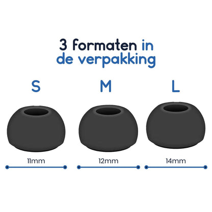 Ibley Siliconen oortips voor Samsung Galaxy Buds 3 Pro wit - Siliconen Earplug - S/M/L formaat - 3 paar - 3 maten - Galaxy Buds 3 Pro oortips - Ibley