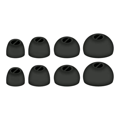 Ibley Siliconen oortips voor Sennheiser Momentum True Wireless 2/3/4/Sport zwart - Siliconen Earplug - XS/S/M/L formaat - 4 paar - 4 maten - Sennheiser CX 1/Plus oortips - Sennheiser CX 400BT/500BT oortips - Ibley