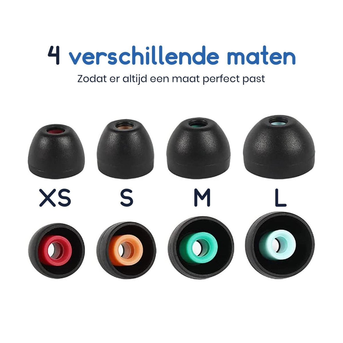 Ibley Siliconen oortips voor Sony WF - 1000xm4/xm3/xm2 zwart - Siliconen Earplug - XS/S/M/L formaat - 4 paar - 4 maten - Ibley