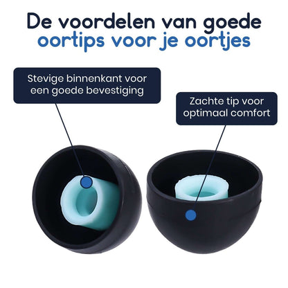 Ibley Siliconen oortips voor Sony WF - 1000xm4/xm3/xm2 zwart - Siliconen Earplug - XS/S/M/L formaat - 4 paar - 4 maten - Ibley