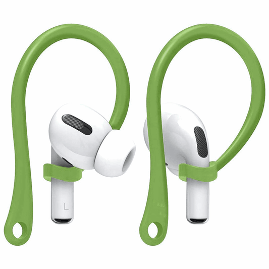 Ibley Sport hooks groen voor Apple AirPods Pro 1/2 & AirPods 3/4 - Oorhaken - Siliconen sport haken - Geschikt voor AirPods Pro 1/2 en Apple AirPods 3/4 - Set van 2 - Ibley