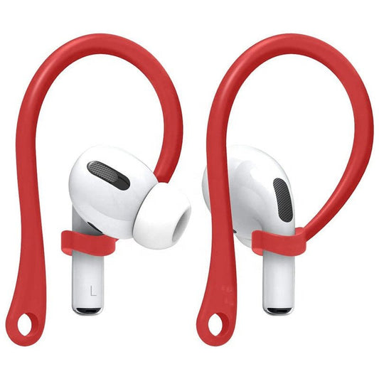 Ibley Sport hooks rood voor Apple AirPods Pro 1/2 & AirPods 3/4 - Oorhaken - Siliconen sport haken - Geschikt voor AirPods Pro 1/2 en Apple AirPods 3/4 - Set van 2 - Ibley