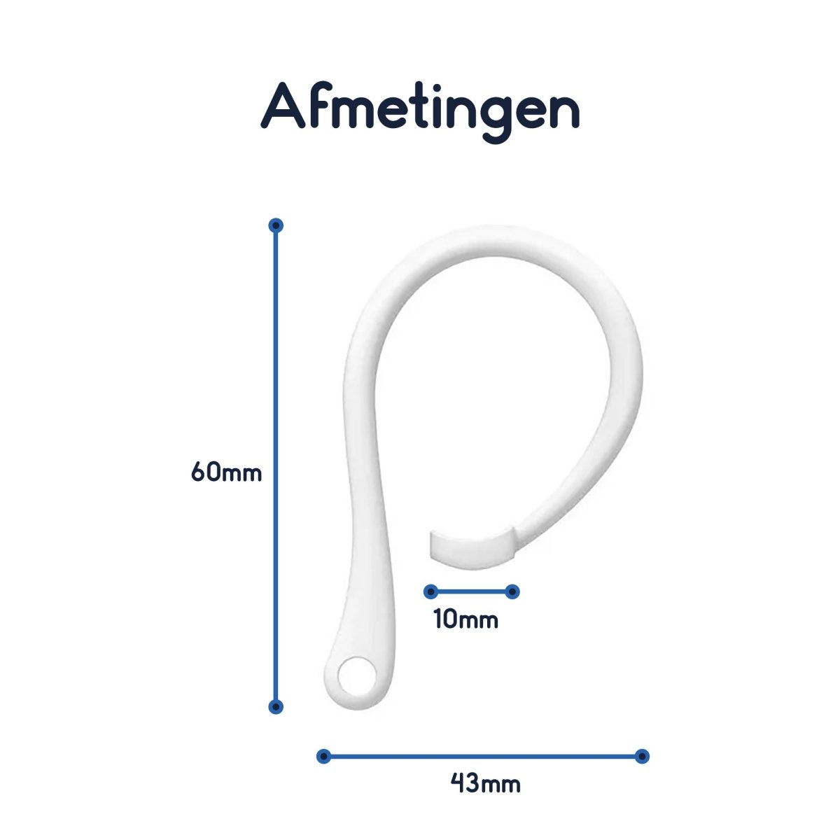 Ibley Sport hooks wit voor Apple AirPods Pro 1/2 & AirPods 3/4 - Oorhaken - Siliconen sport haken - Geschikt voor AirPods Pro 1/2 en Apple AirPods 3/4 - Set van 2 - Ibley