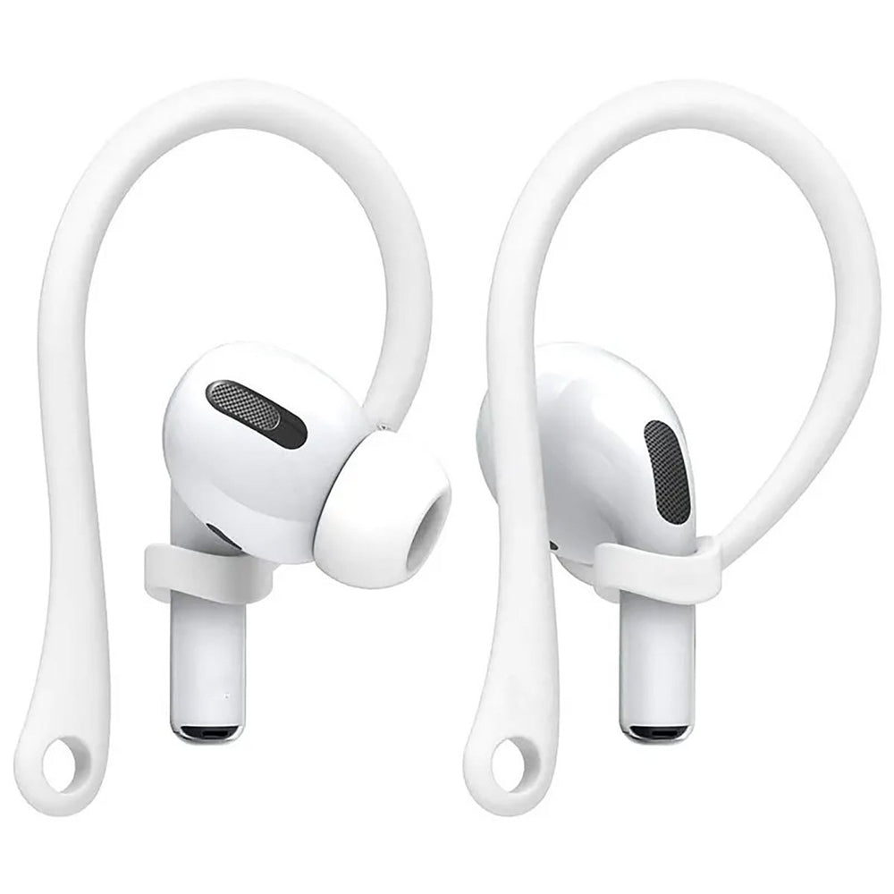 Ibley EarLoop Sport hooks wit voor Apple AirPods Pro 1/2 & AirPods 3/4 - Oorhaken - Siliconen sport haken - Geschikt voor AirPods Pro 1/2 en Apple AirPods 3/4 - Set van 2