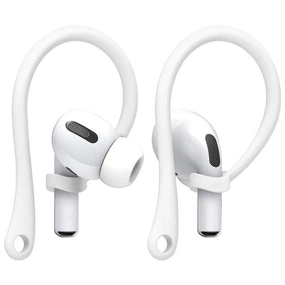Ibley Sport hooks wit voor Apple AirPods Pro 1/2 & AirPods 3/4 - Oorhaken - Siliconen sport haken - Geschikt voor AirPods Pro 1/2 en Apple AirPods 3/4 - Set van 2 - Ibley