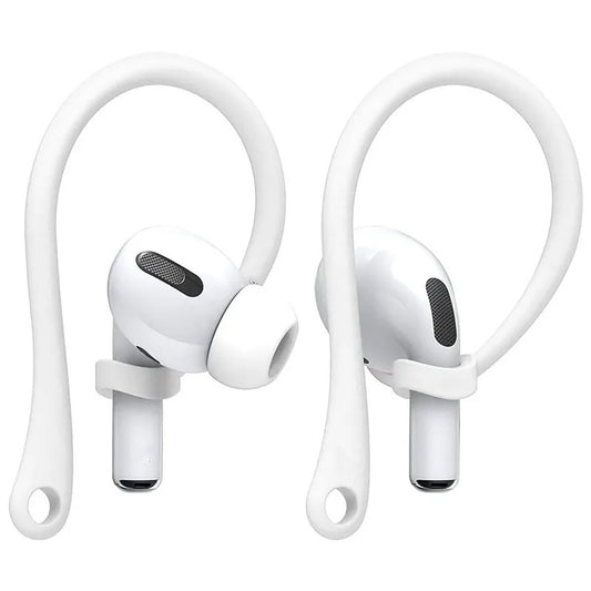 Ibley Sport hooks wit voor Apple AirPods Pro 1/2 & AirPods 3/4 - Oorhaken - Siliconen sport haken - Geschikt voor AirPods Pro 1/2 en Apple AirPods 3/4 - Set van 2 - Ibley